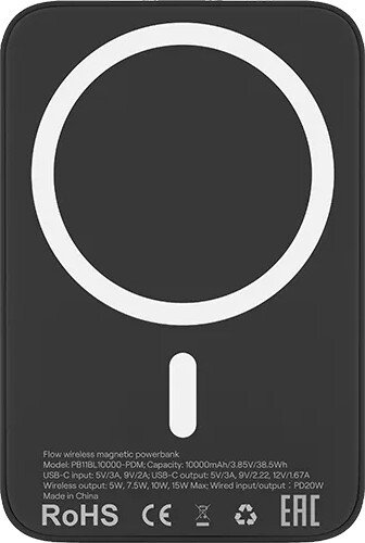 Внешний аккумулятор uBear Flow 10000 mAh (черный)