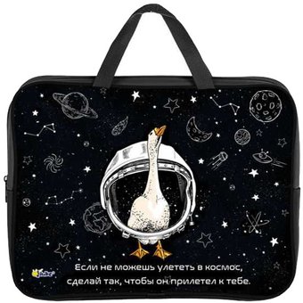 Папка-портфель Оникс Гусь в космосе ПМД 2-20