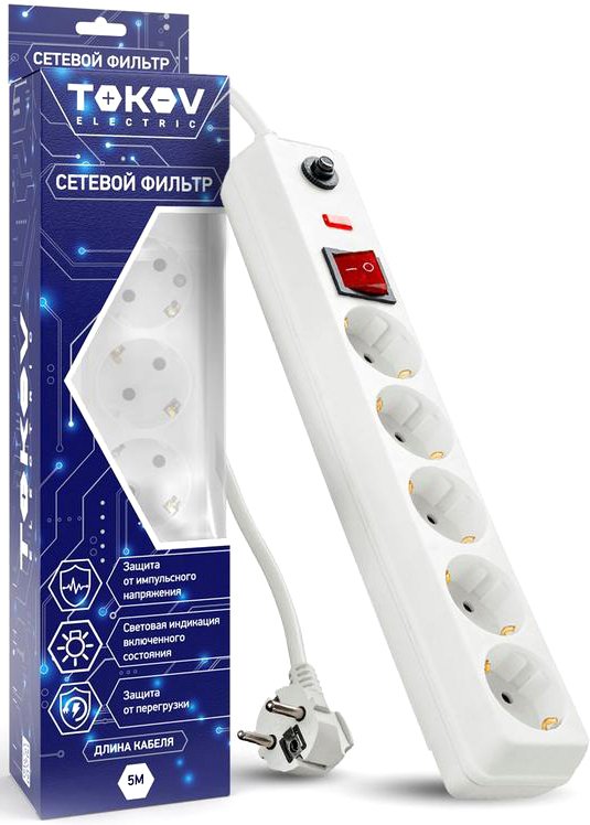 

Сетевой фильтр Tokov Electric TKE-C01-SF5-5-ZV