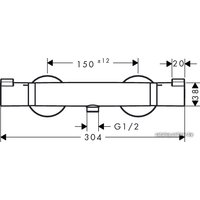 Смеситель Hansgrohe Ecostat 13116000