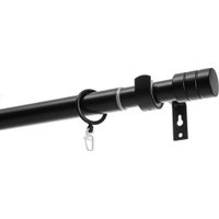 Карниз для штор Sundays Home Цилиндр Раздвижной 25/28мм 1-рядный (черный матовый, 2-3.6м) в Гомеле