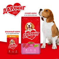 Сухой корм для собак Дарлинг с мясом и овощами 15 кг