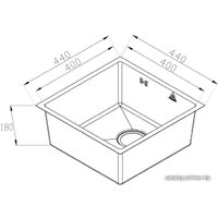 Кухонная мойка ZorG Steel Hammer SH R 4444 FILO