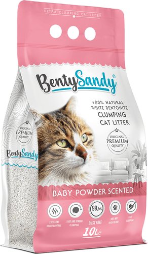 Наполнитель для туалета BentySandy Baby Powder Scented 10 л