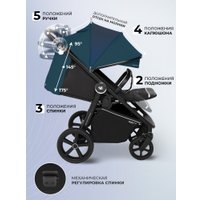 Коляска прогулочная «книга» Sweet Baby Contente Plus Basic (темно-зеленый)