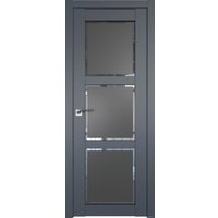 Межкомнатная дверь ProfilDoors 2.13U L 90x200 (антрацит, стекло square графит)