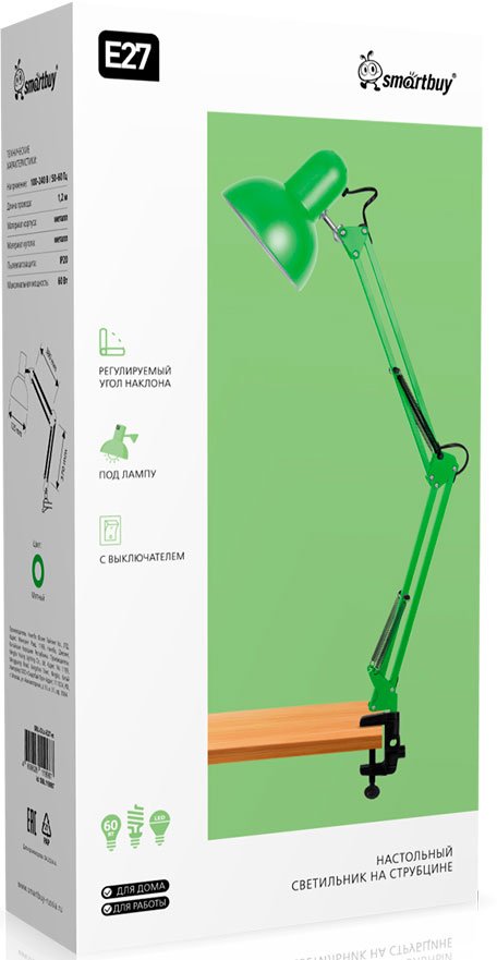 

Настольная лампа SmartBuy SBL-DLc-E27-m