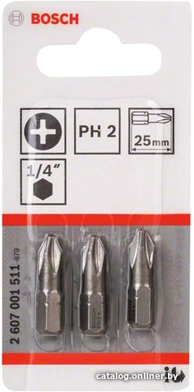 Набор бит Bosch 2607001511 (3 предмета)