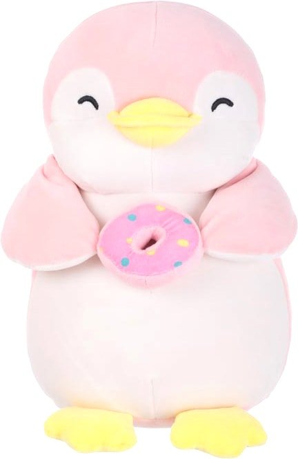 

Классическая игрушка Miniso Пингвин с пончиком (33 см, розовый)