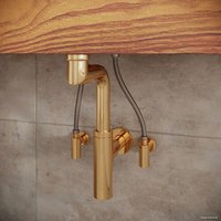 Вентиль Wellsee Drainage System 182148001, угловой (2 шт, золото)