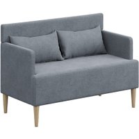 Диван Mio Tesoro Киус с подушками (микровелюр/темно-серый №22)