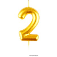 Свеча для торта Meshu Цифра 2 MS_59914 (золото)