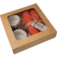 Подарочный набор Вендитио Ozarich Сувенирный с 2-мя свечами и подсвечниками Г13 (розовый)