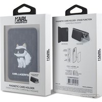 Кредитница CG Mobile Karl Lagerfeld Saffiano Monogram NFT Choupette KLWMSPSAKHCK (черный)