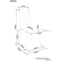 Стул Signal Atom Velvet (bluvel 28 бежевый/черный)