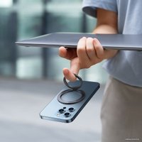 Накладка-держатель Baseus Halo Series Foldable Metal Ring Stand (темно-серый)