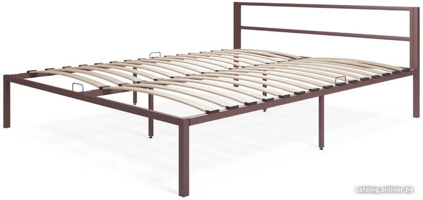 Кровать Князев Мебель Берта 140x190 БА.140.190.К (коричневый муар)