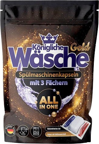 

Капсулы для посудомоечной машины Konigliche Wasche Gold 3в1 (27x14г)