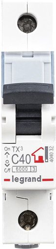 Legrand TX3 1P C 40A 6кА 1M 404032