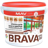 Краска MAV Brava ВД-АК-1035Д 5 л (белый полуглянцевый)