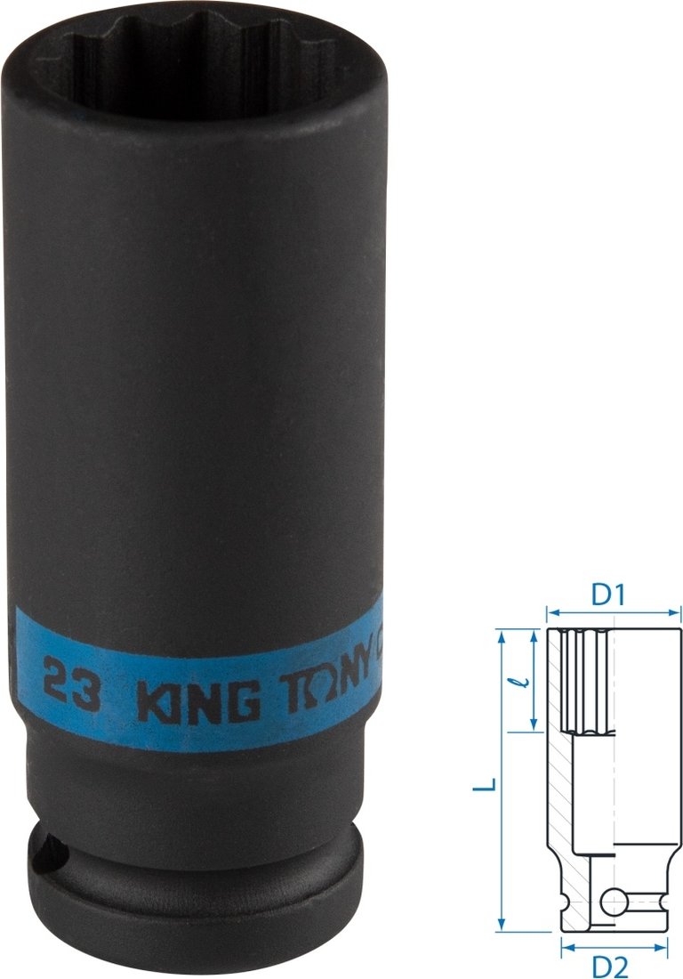 

Головка слесарная King Tony 443023M