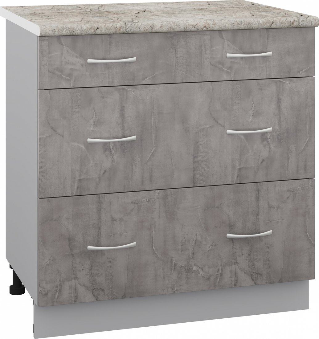 

Шкаф напольный Кортекс-мебель Корнелия Лира НШ80р3ш (оникс/марсель)