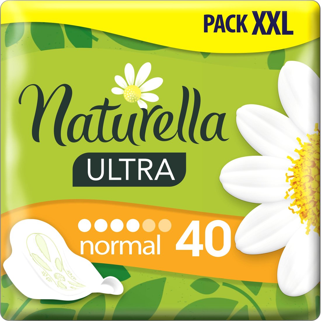 

Прокладки гигиенические Naturella Ultra Normal с ароматом ромашки (40 шт)