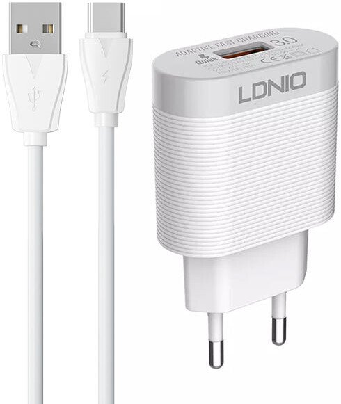 

Сетевое зарядное LDNIO A303Q USB Type-C (белый)