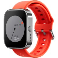 Умные часы CMF Watch Pro (серый металлик, оранжевый силиконовый ремешок)