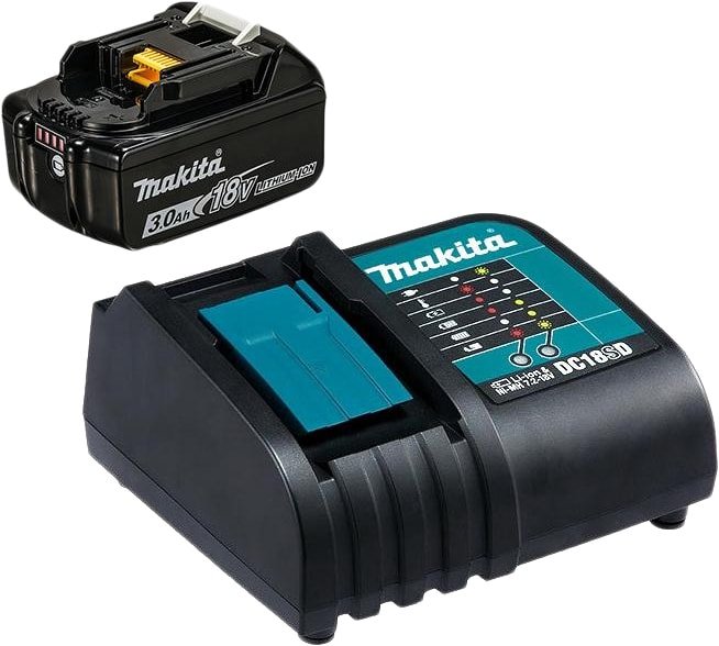 

Аккумулятор с зарядным устройством Makita DC18SD + BL1830B (18В/3.0 Ah + 7.2-18В)