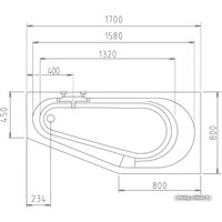 Ванна Alpen Tigra 170x80 L