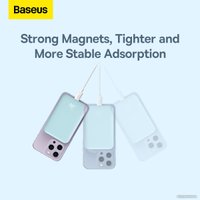 Внешний аккумулятор Baseus Magnetic Mini Air Wireless Fast Charge Power Bank 20W 6000mAh (голубой)