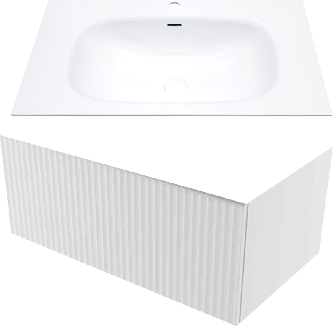 

ЗОВ Тумба с умывальником Кито 80 K80LW0MFWPM-M115W80 (флавио белый)