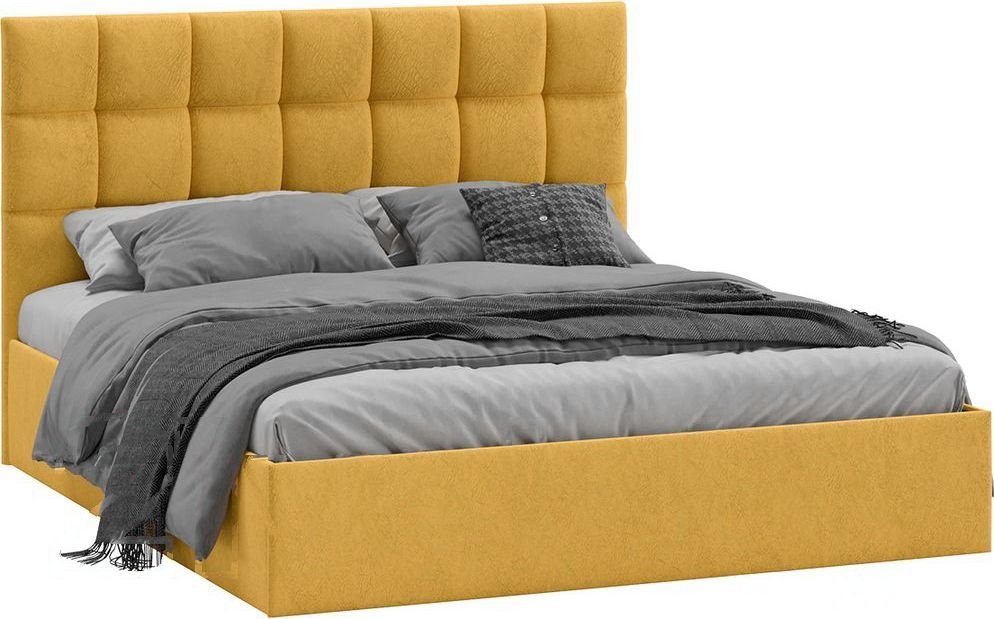 

Кровать Трия Эмбер универсальный тип 1 с ПМ и заглушиной 160x200 (Wellmart Yellow)