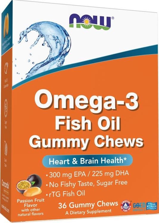 БАД Now Foods Omega-3 Fish Oil Gummy Chews (36 капсул)
