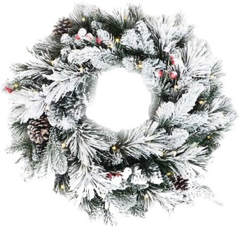 Рождественский венок GrandSiti Берта LED 60 см