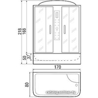 Душевая кабина River Dunay 170/80/50 ТН