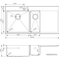 Кухонная мойка Omoikiri Akisame 100-2-IN-R 4973547 (нержавеющая сталь)