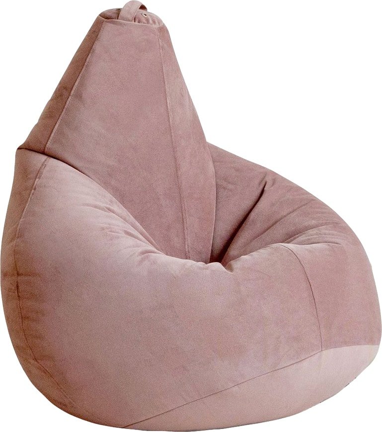 

Кресло-мешок Kreslomeshki Груша велюр (XL, пудра)