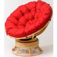 Кресло Calamus Rotan Papasan 23/01B (бежевый/красный)