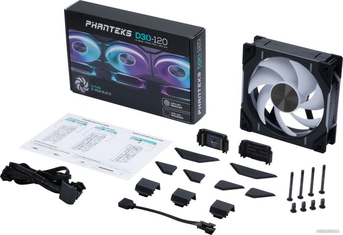 Phanteks D30-120 D-RGB Regular Black PH-F120D30_DRGB_PWM_BK01