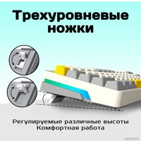 Клавиатура Cyberlynx ZA63 Pro Beige Gray Yellow (TNT Yellow)