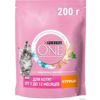 Сухой корм для кошек Purina ONE для котят с курицей и цельными злаками 200 г в Бобруйске