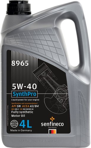 Моторное масло Senfineco SynthPro 5W-40 API SN ACEA A3/B4, 4л