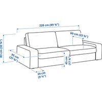 Диван Ikea Kivik Grann/Bomstad черный 00519525