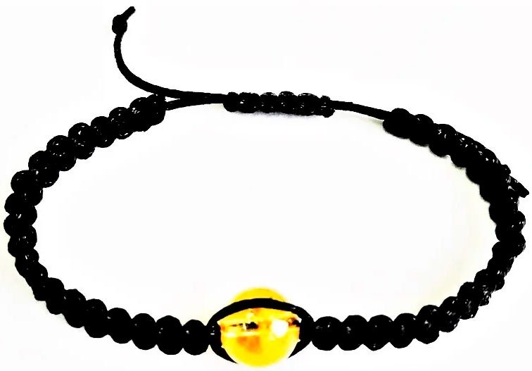 

Браслет Handmade ИП Егорова с натуральным камнем Цитрин на черной нити