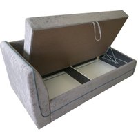 Кровать Анмикс Александра 90x190 (велюр серый)