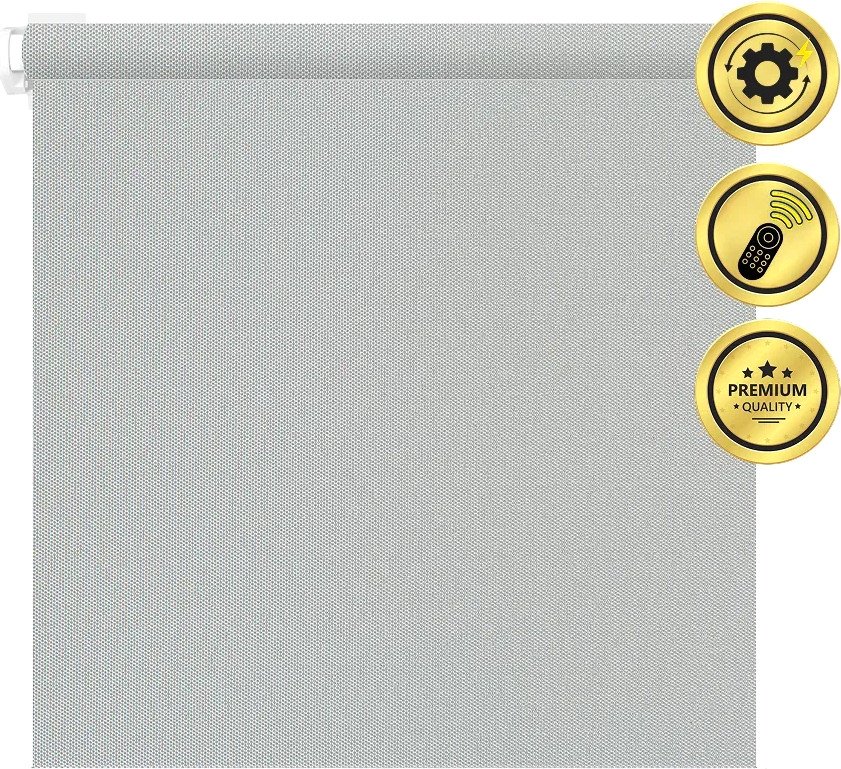 

Рулонная электроштора НеоФьюжен Оливия 270х250 левая (серый, белая фурнитура)