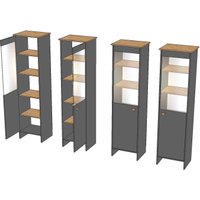 Шкаф-пенал КМК Мебель Л Скандинавия КМК 0905.27 (дуб наварра/антрацит)