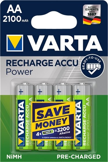 

Аккумулятор Varta AA 2100mAh 4 шт. 56706